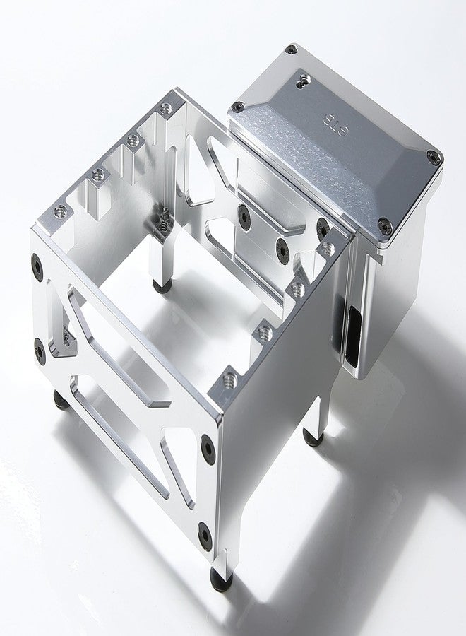 GTBRacing CNC Aluminum Servo Mount Receiver Case for 1:5 RC Car LOSI Desert Buggy DBXL-E 2.0 Upgrade Part (Silver) - Image 1